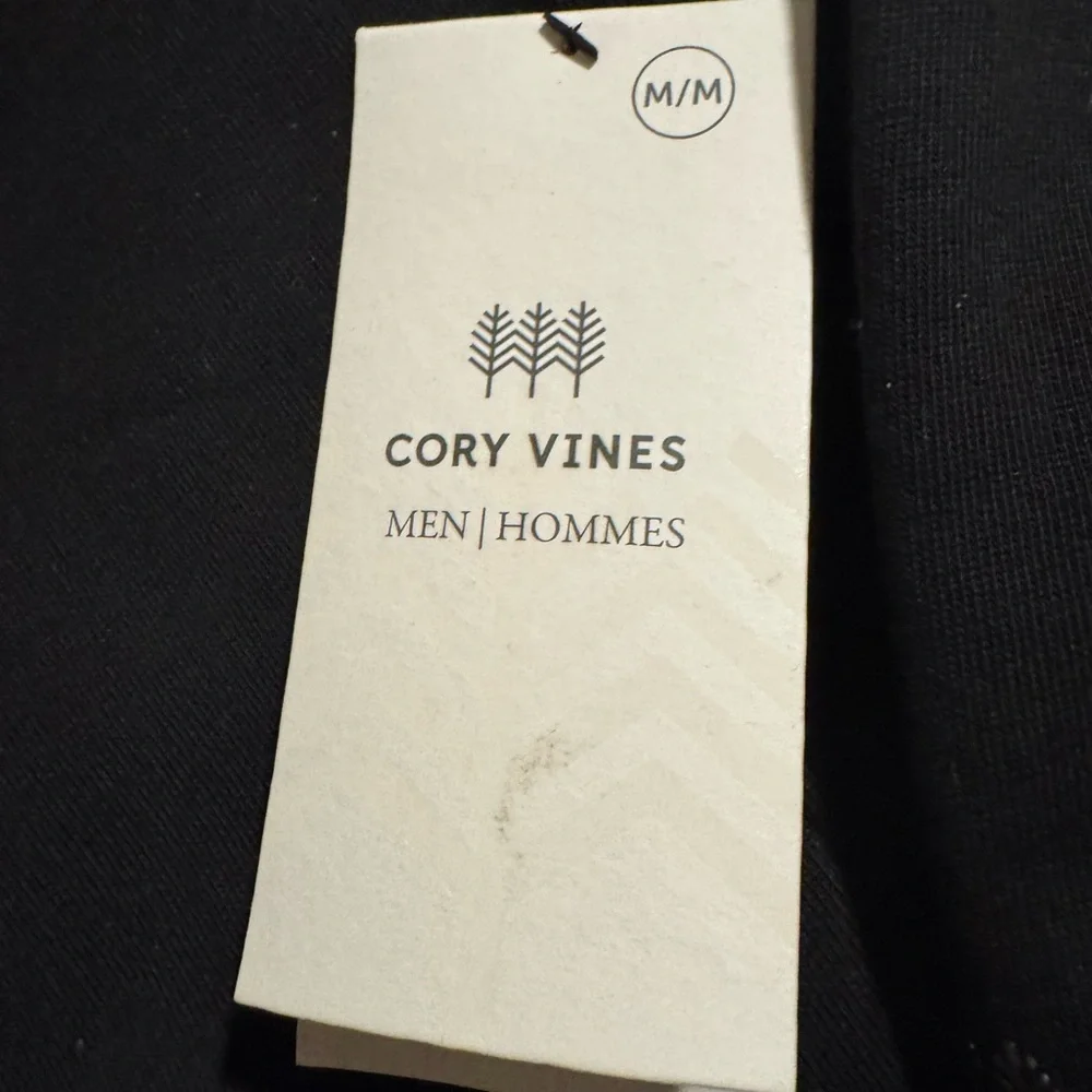 Cory Vines Mens Lightweight‎ Snap Front Jacket Medium Black Cotton NWT MSRP $90